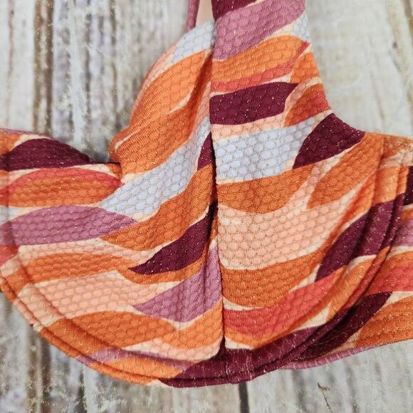 L*Space Tori Bikini Top Orange Small NWT Underwire - Picture 4 of 7